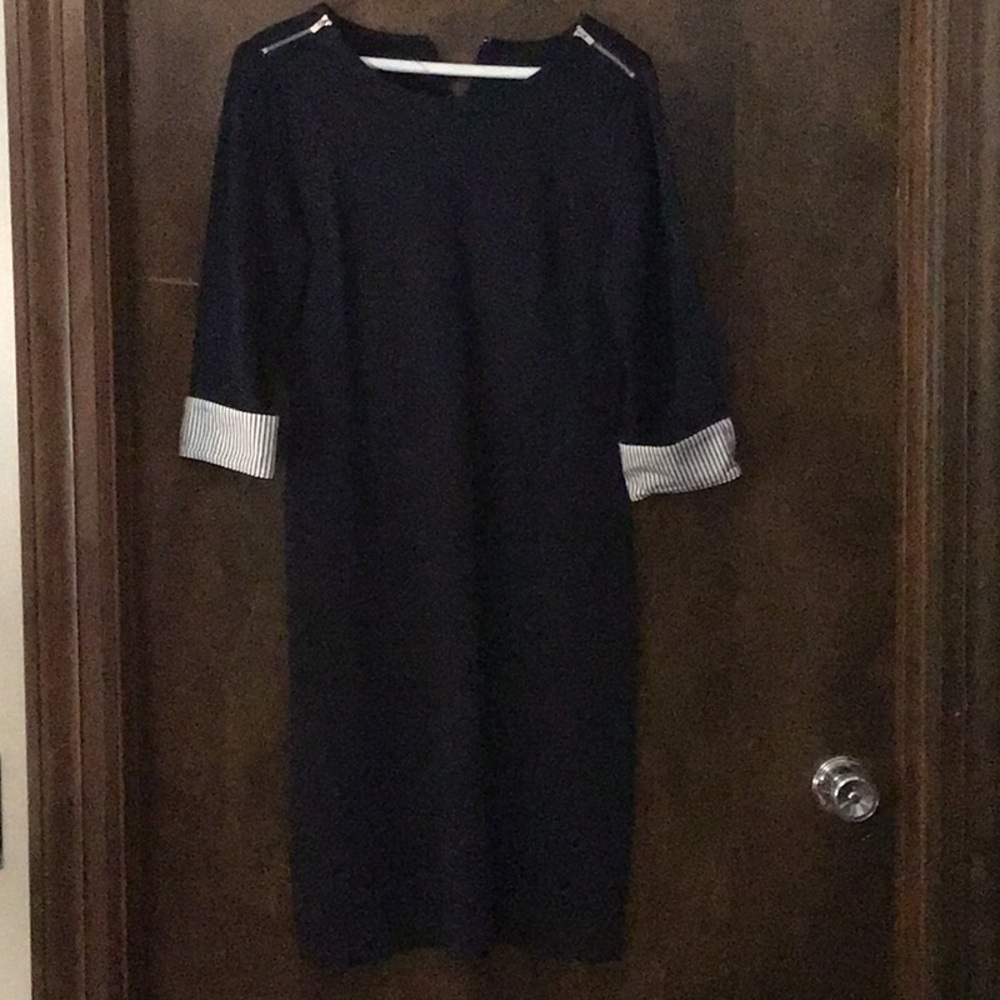 Navy blue fall/autumn dress